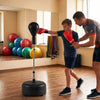 54.5"-62" Height Adjustable FPunching Bag with Stand for Teens and Adults-Black - Gallery View 1 of 10