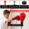Height adjustable punching bag with a solid PU reflex ball and wear-resistant gloves, perfect for training at home or gym.