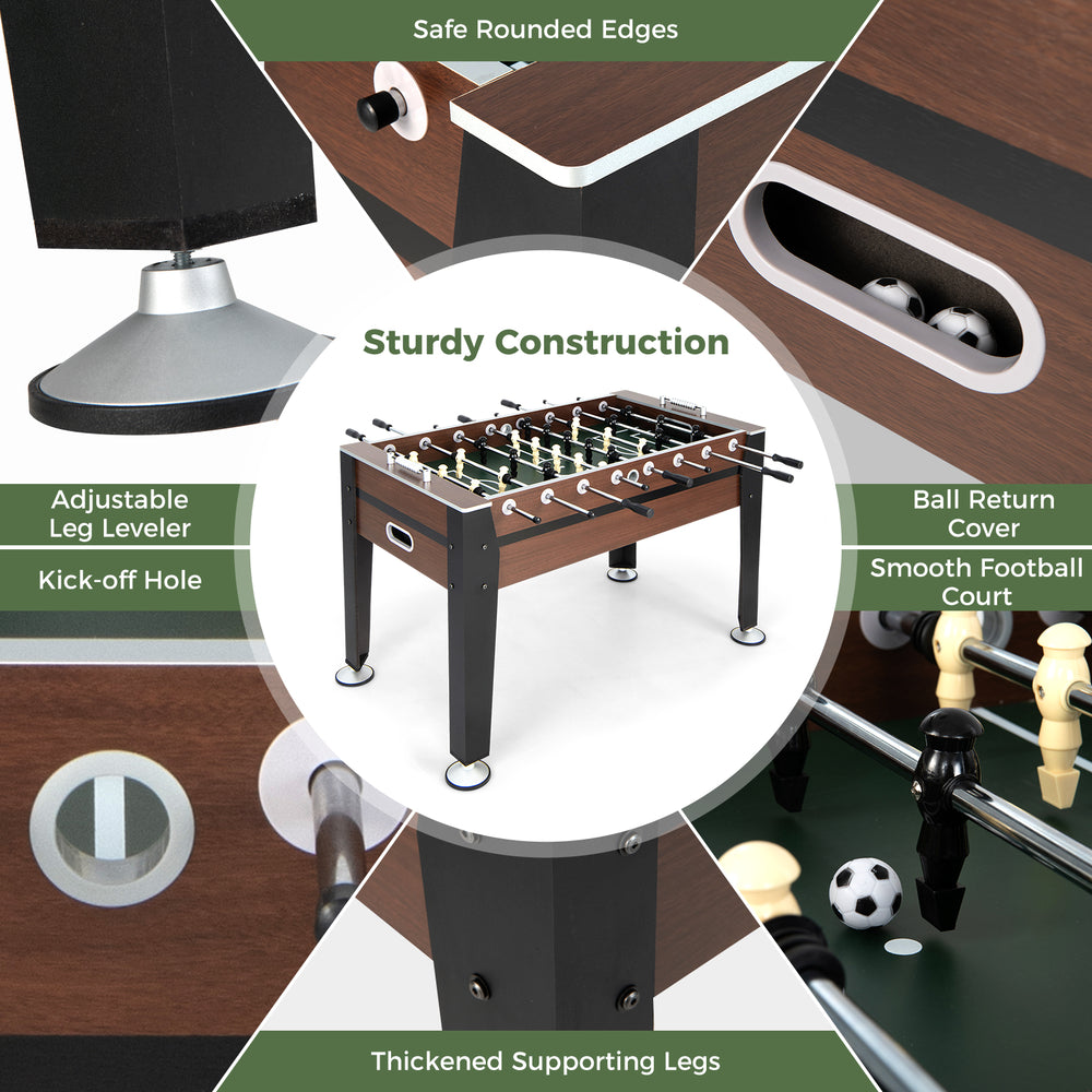 Costway Foosball Soccer Table 54-inch Indoor Competition Game New