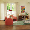 Modern accent chair set with sherpa upholstery and marble top side table, perfect for living rooms or offices.