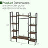 10-tier rustic brown plant stand with LED strip lights, measuring 55.5 inches tall, perfect for displaying plants and decor.