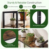 Tall 10-tier plant stand in rustic brown with strong metal support and LED strip lights for versatile indoor use.