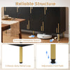 Buffet cabinet with 4 doors and 5 heavy-duty metal legs, featuring 6" clearance for easy cleaning and stability.