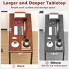 55-inch conference table with a spacious brown tabletop and sturdy metal frame, ideal for office or dining use.