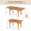 Expandable 55-71 inch patio dining table in solid acacia wood, seating 6-8 people, with an umbrella hole for outdoor.