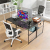 55 x 24 inch Computer Desk with Power Outlets and USB Ports-Black - Gallery View 1 of 10