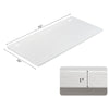 Universal 55" x 28" tabletop in natural finish with dual cable holes, ideal for creating custom workstations.