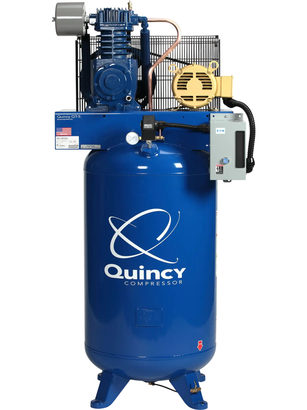 Quincy Compressor QT Air Compressor 5 HP, 80-Gal. Tank, 2-Stage, 460V 3-Phase New