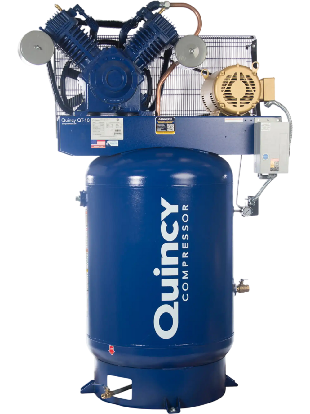 Quincy Compressor QT Air Compressor 10 HP, 120-Gallon, 2-Stage, 230V, 3-Phase New