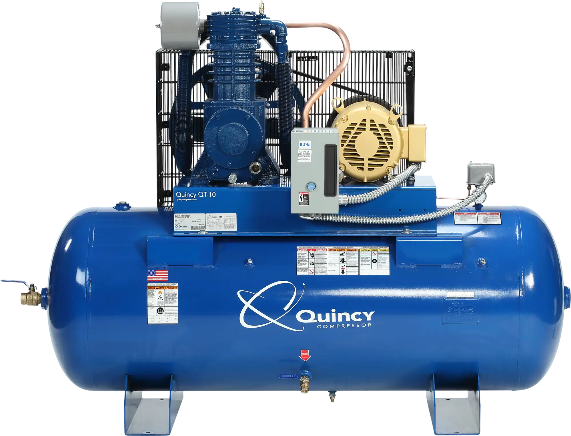 Quincy Compressor QT Air Compressor 10 HP, 120-Gal. Tank, 200V, 3-Phase New