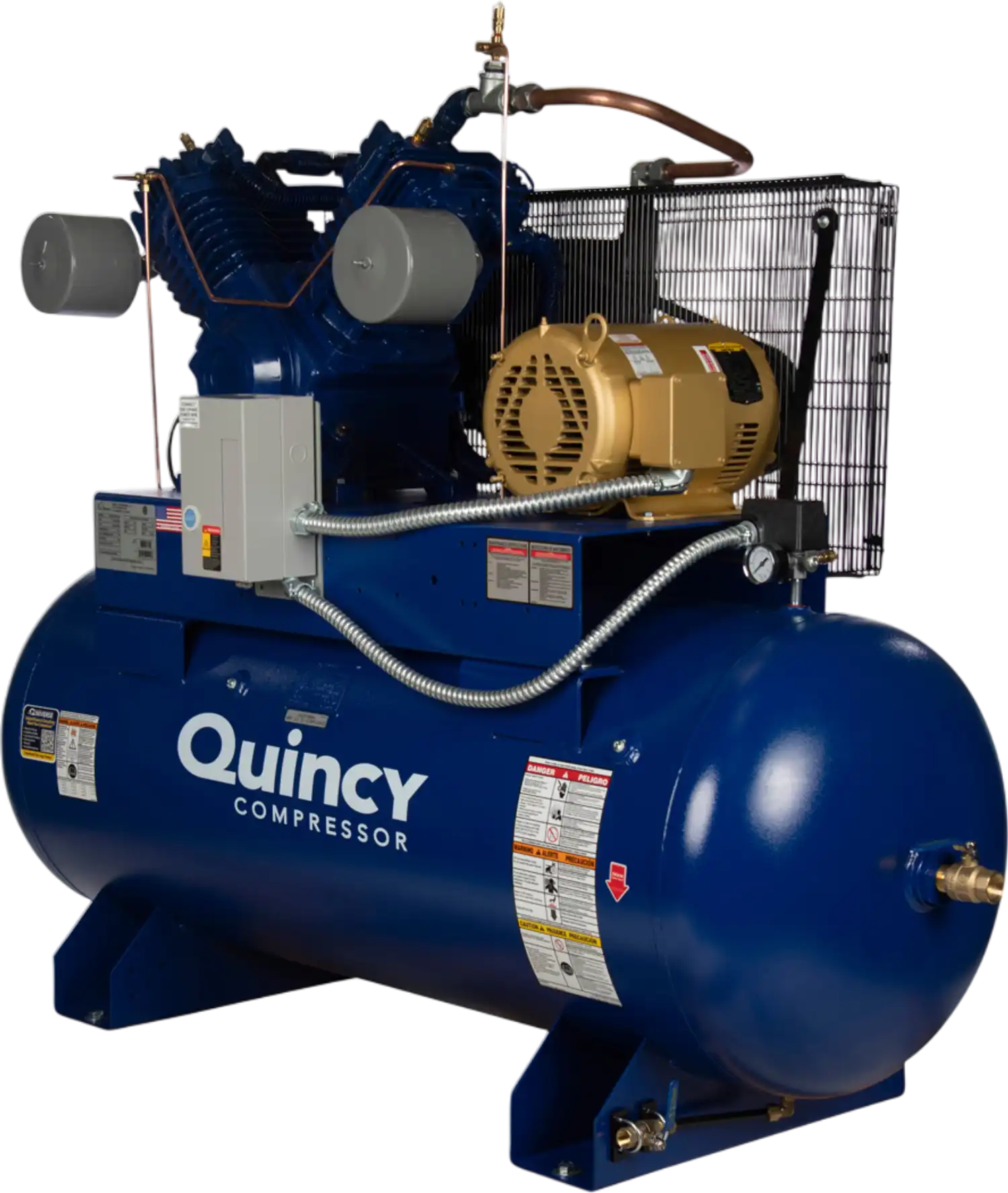 Quincy Compressor QT Air Compressor 15 HP, 120-Gal. Tank, 2-Stage, 460V 3-Phase New