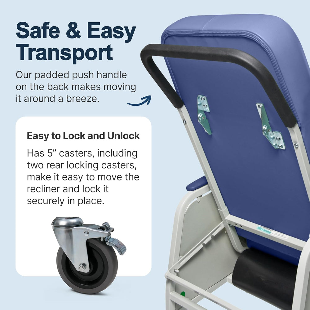 Graham-Field Lumex 574G 3-Position Medical Recliner Chair with Wheels New