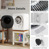 Portable clothes dryer with stainless steel drum, adjustable foot pads, and exhaust duct for efficient drying.