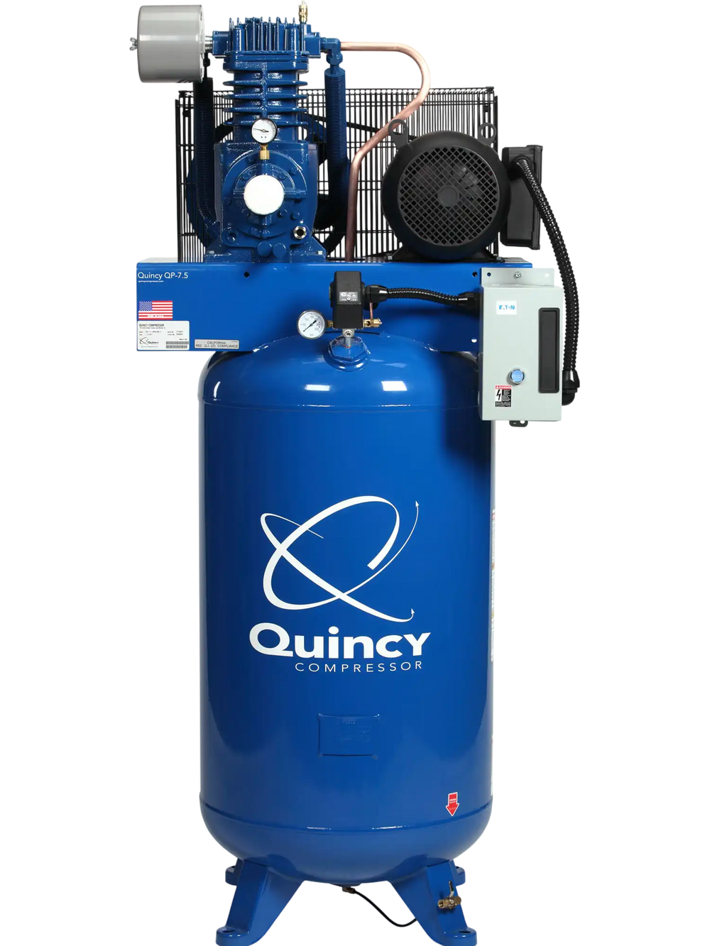 Quincy Compressor QP 2-Stage Air Compressor 7.5 HP, 80-Gallon Tank, 200V, 3-Phase New