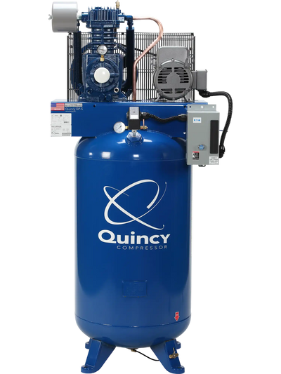 Quincy Compressor QP Vertical Air Compressor 5 HP, 80-Gallon, 230V, 1-Phase, 2-Stage New