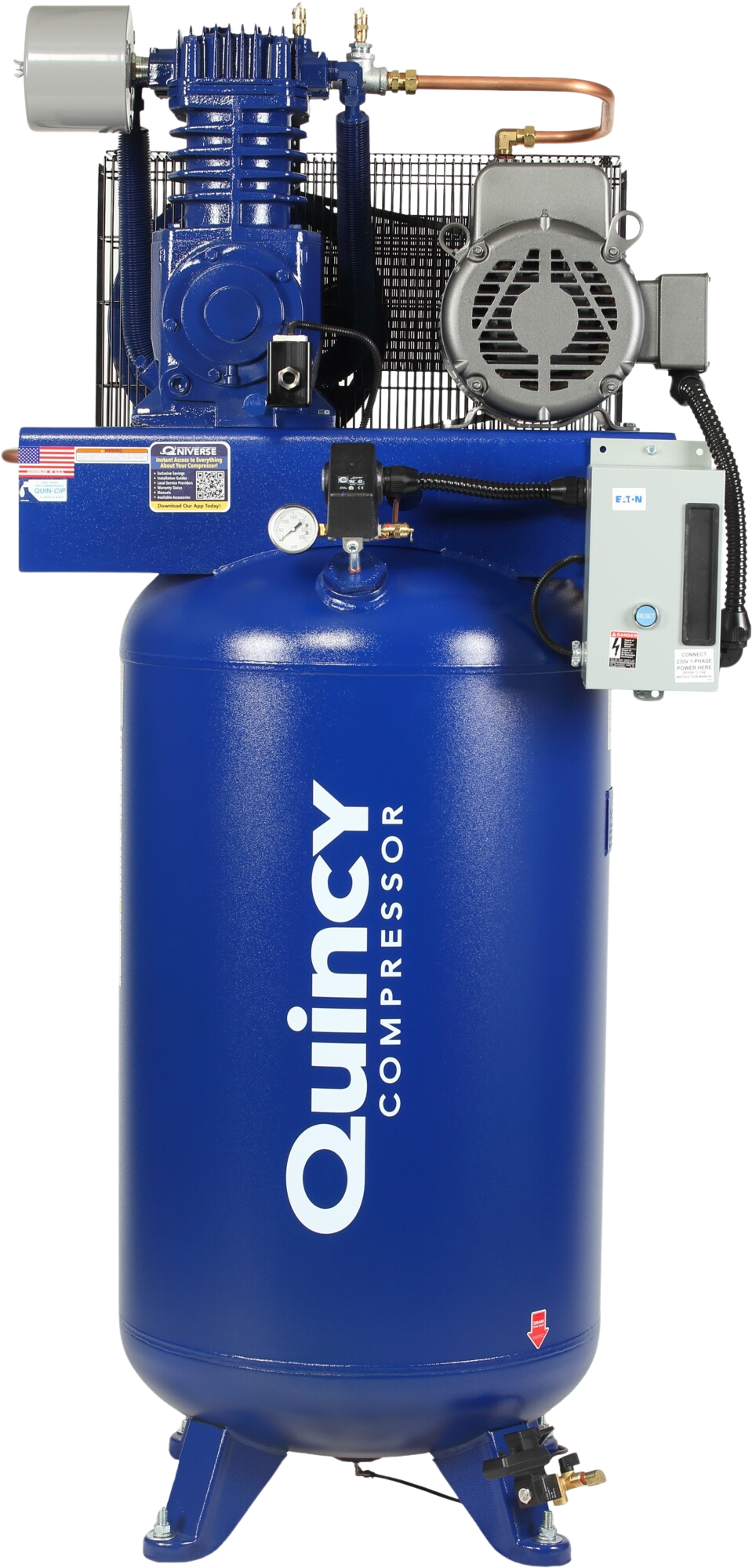 Quincy QT Max Air Compressor 7.5HP 80 Gallon Two Stage Single Phase 230V New