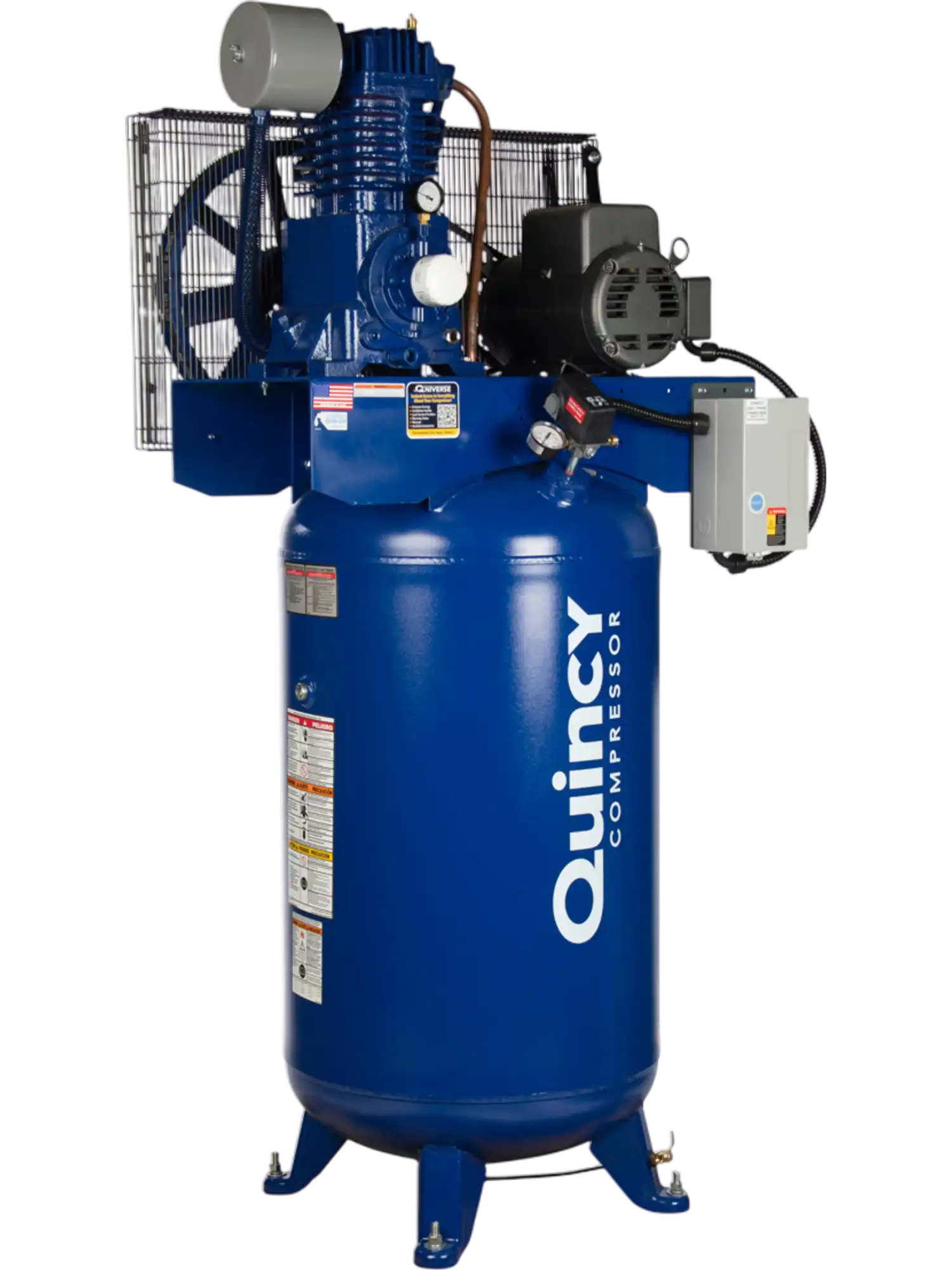 Quincy Compressor QP Pro Air Compressor 5 HP, 80-Gal. Vertical Tank, 2-Stage, 460V 3-Phase New