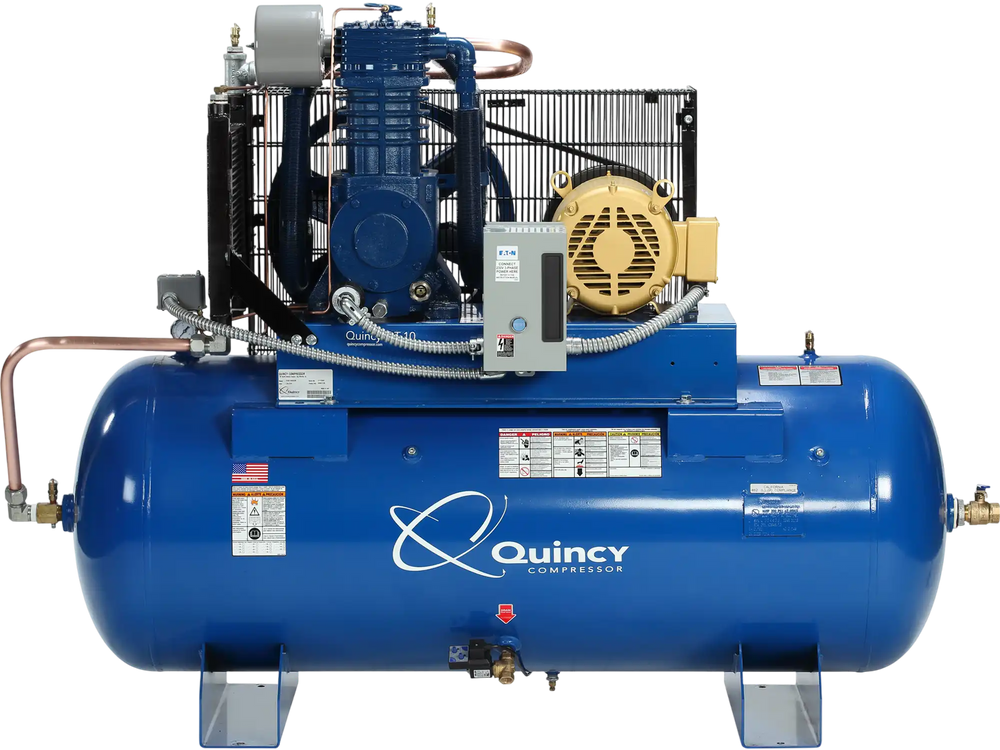 Quincy Compressor 2020040884 Two-Stage Air Compressor 10 HP, 120-Gal. Tank, 460V 3-Phase New
