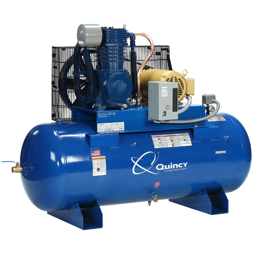 Quincy Compressor 2020040884 Two-Stage Air Compressor 10 HP, 120-Gal. Tank, 460V 3-Phase New
