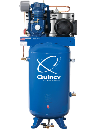 Quincy Compressor Two-Stage Air Compressor 7.5 HP, 80-Gallon Tank, 460 Volts New