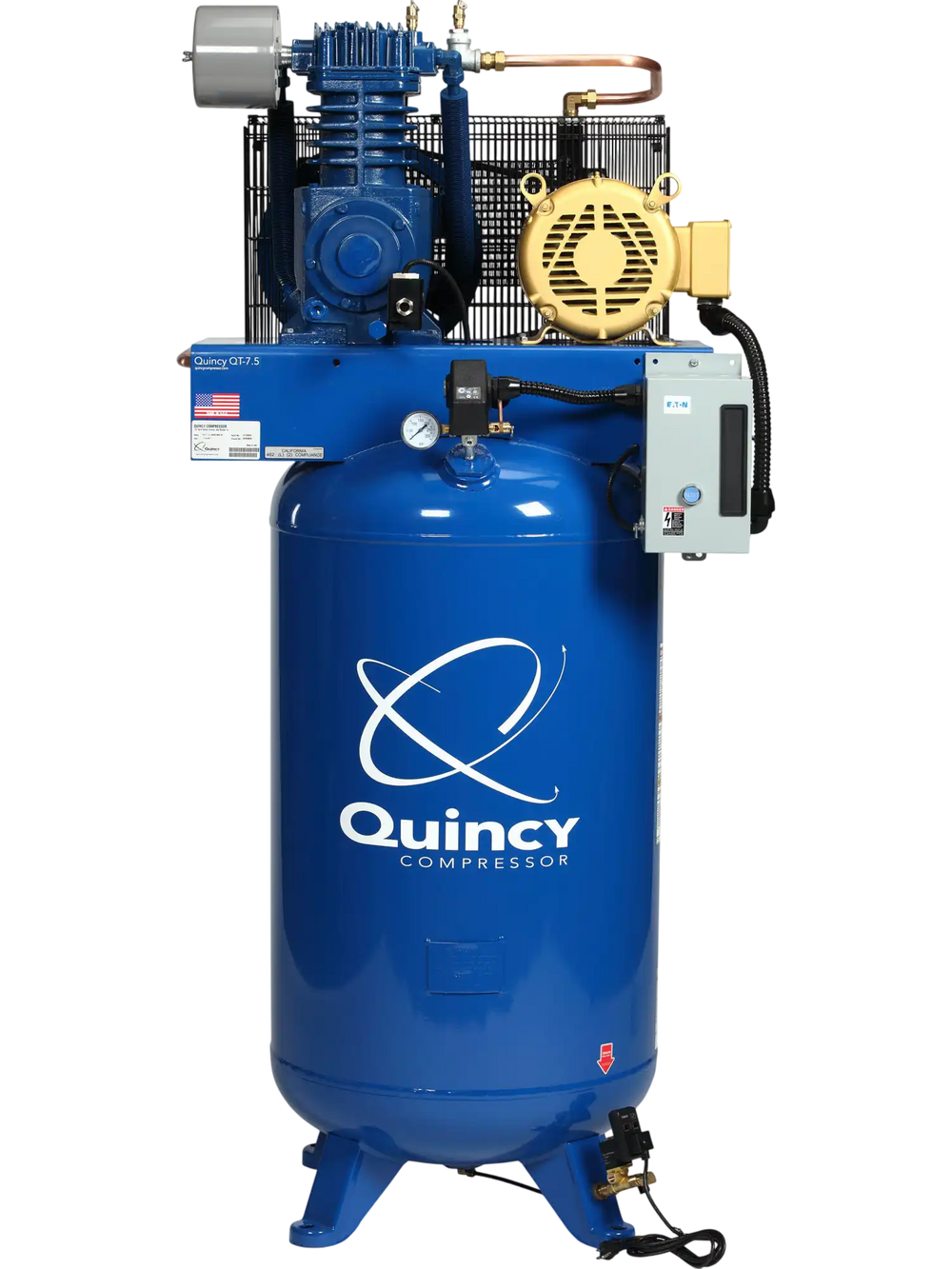 Quincy Compressor QT Air Compressor 7.5 HP, 80-Gal., 2-Stage, 230V, 3-Phase New
