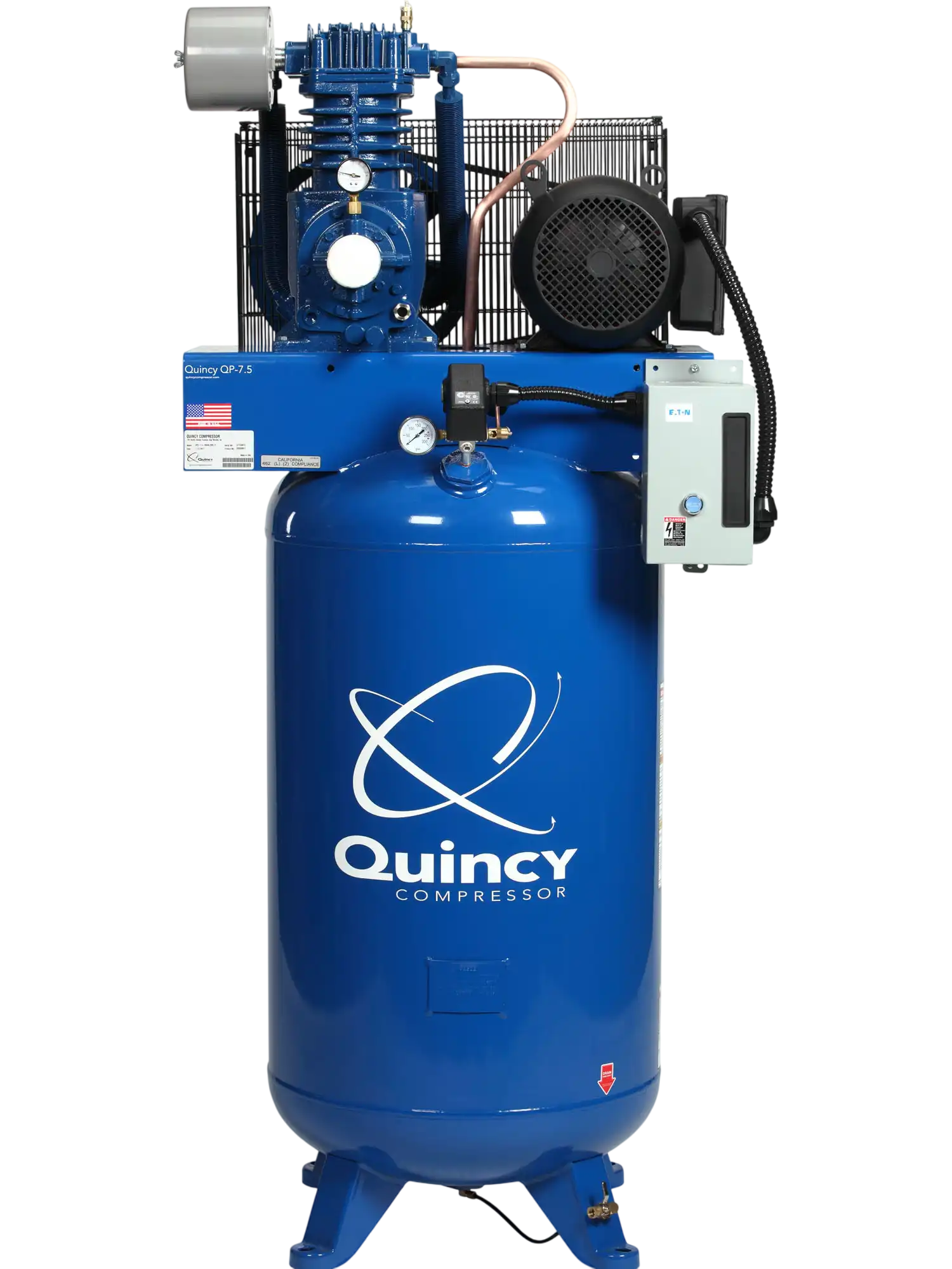 Quincy Compressor QP Two-Stage Air Compressor 7.5 HP 80-Gal. Tank 460V 3-Phase New