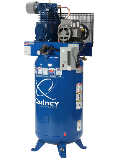 Quincy Compressor QT Air Compressor 5 HP, 80-Gal., 2-Stage, 200V, 3-Phase New