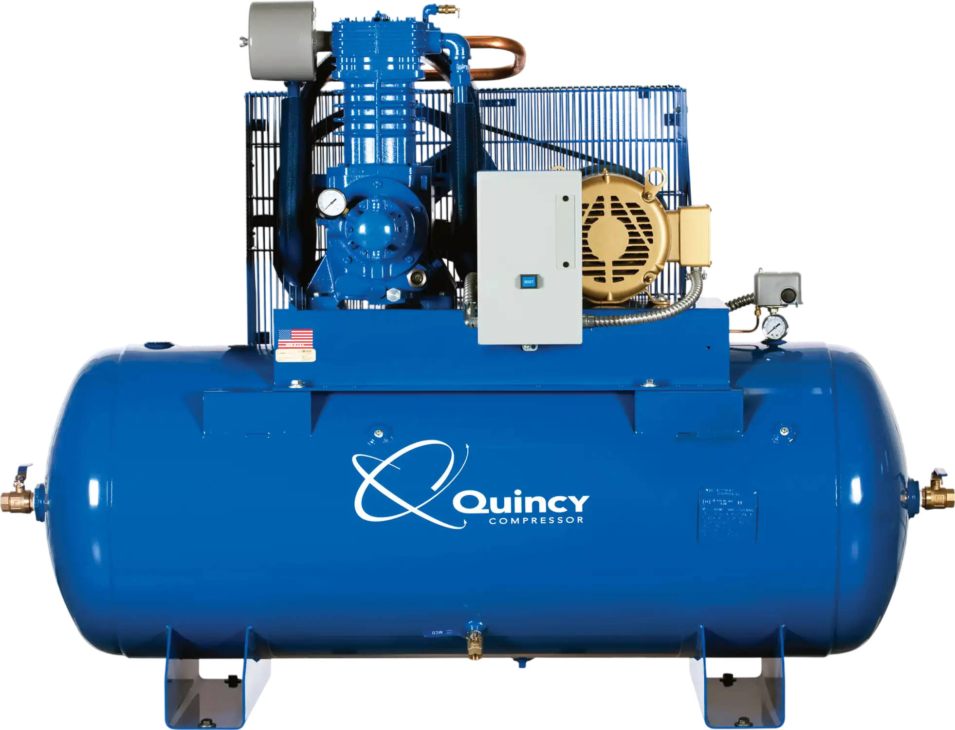 Quincy Compressor QP Pro Air Compressor 7.5 HP, 80-Gal. Tank, 200V, 3-Phase, 2-Stage New