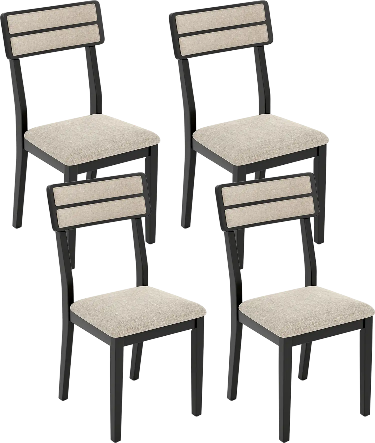 Costway Modern Dining Chairs Set of 4 Tilt Backrest 25302261 New