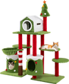 58 Inch Tall Cat Tree Tower Multi-level Pet Climbing and Jumping Tower Furniture with Condos