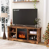Costway TV Stand with 18" Electric Fireplace for Flat Screens up to 65" New