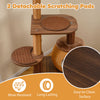 Multi-level cat tree with removable, wear-resistant scratching pads and easy-to-clean surface for playful cats.