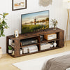 59 Inch Console Storage Entertainment Media Wood TV Stand-Walnut - Gallery View 1 of 9