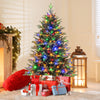 5-foot artificial Xmas tree with 250 LED lights, featuring 11 lighting modes and remote control, perfect for festive.