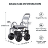 Giraffe Tools Garden Hose Reel Cart 4 Wheels Heavy Duty New
