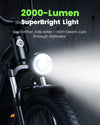 isinwheel U8 Electric Bike for Adults - 2000-lumen headlight graphic