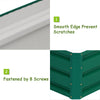 Close-up of the smooth edge and screw fastening of the 40-inch patio raised garden bed for easy assembly and durability.
