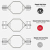 Single view of 56-inch Olympic hexagon deadlift trap bar with loadable sleeve, made of heavy-duty steel for durability.