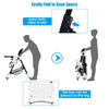 A-Shaped high chair with 4 lockable wheels, easily foldable for space-saving, featuring a 5-point safety harness.