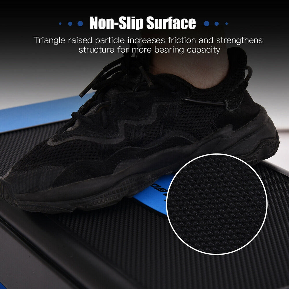 Close-up of the non-slip surface of the Aerobic Exercise Stepper Trainer, featuring a textured design for enhanced grip.