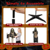 Standing 5.3 FT tall, this hunchback witch prop features light-up eyes and is easy to assemble for spooky displays.