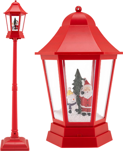 Costway 5.3' Musical Christmas Street Lamp with Blowing Snow & LED Lights 88855429 New
