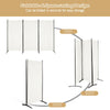 3-panel folding privacy partition screen in white, featuring a durable steel frame and adjustable design for versatile.