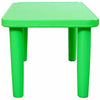Bright green kids portable plastic activity table with rounded corners, perfect for learning and play in home or school.