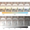 23-inch white ceiling fan with LED light, remote control, and adjustable color temperature for versatile home decor.
