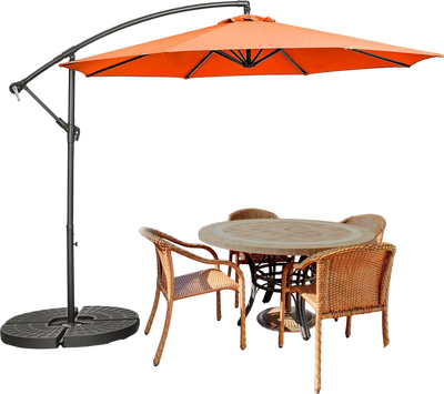 Costway 10' Offset Cantilever Umbrella Orange 81260795 New