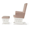 Pink Baby Nursery Relax Rocker with cushioned ottoman, featuring a solid wooden frame for stability and ergonomic.