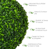15.7-inch artificial boxwood topiary ball set with realistic PE leaves, perfect for indoor and outdoor decor.