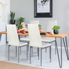 4 pcs PVC Leather Dining Side Chairs Elegant Design -White - Gallery View 1 of 11