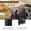 Ground hunting blind with camo design, durable fiberglass frame, and 360° visibility for stealthy hunting.